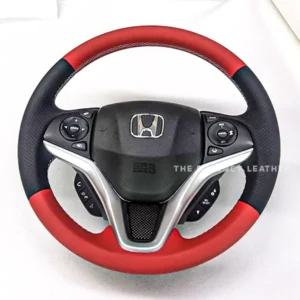 Honda Shuttle - Steering Wheel Leather Wrap - 2 Tone Standard Nappa + Perforated Nappa Leather