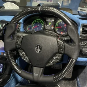 Maserati GranTurismo M145 carbon fibre and leather steering wheel retrim in Singapore