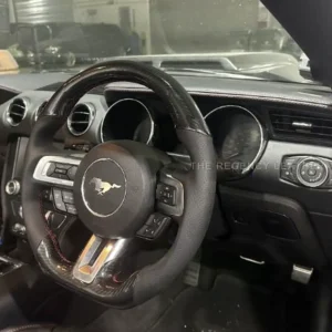 Ford Mustang custom steering wheel leather wrap in Singapore