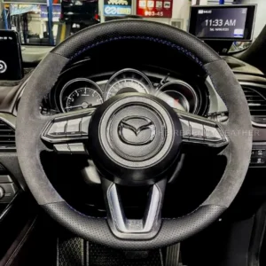 Mazda CX-9 TC custom steering wheel leather wrap in Singapore