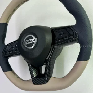 2019 Nissan Serena Highway Star two-tone Nappa steering wheel wrap