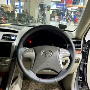 Toyota Camry 2010 full Nappa leather steering wheel wrap in Singapore