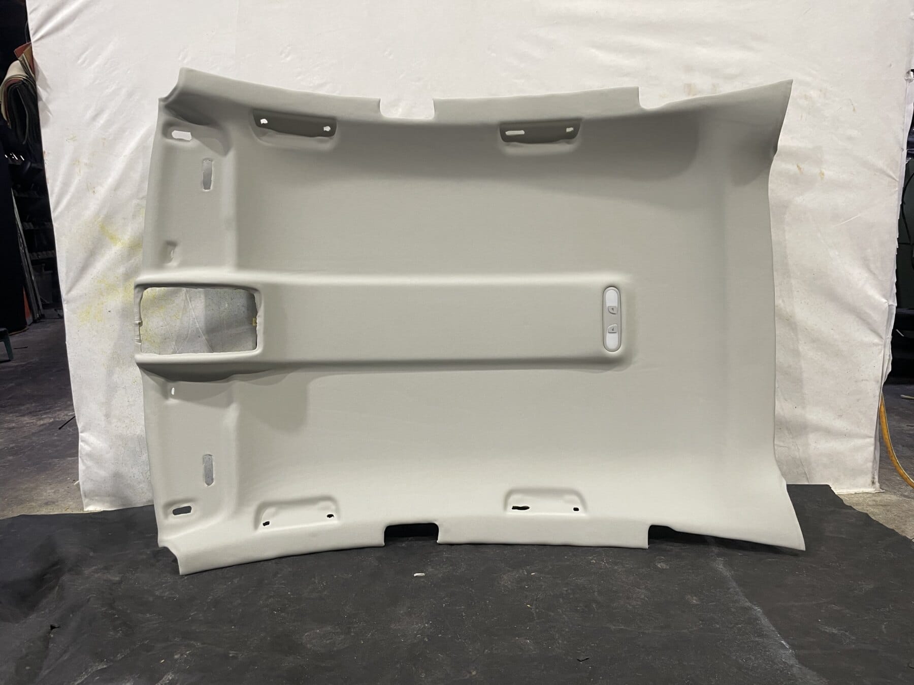 Audi A7 Sportback C7 4G headliner board after new roof lining fabric installation