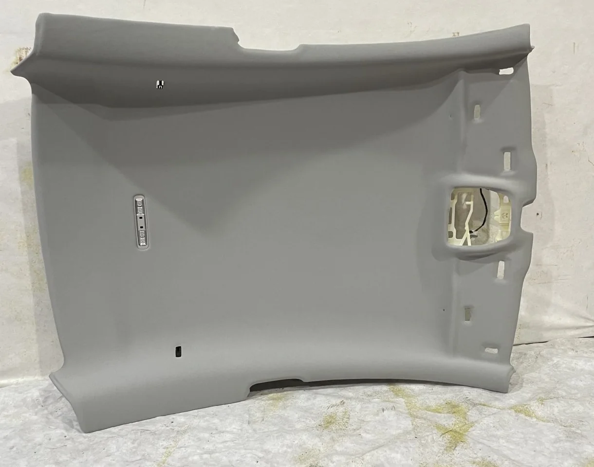 Mercedes-Benz C180 Coupe C205 headliner board after new roof lining fabric installation